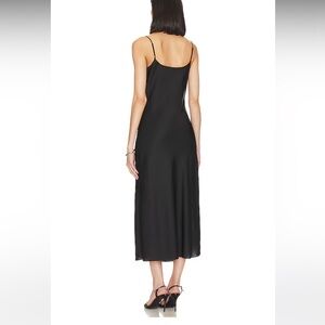 All Saints black Midi Slip Dress